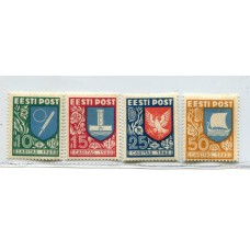 ESTONIA ANTIGUA SERIE COMPLETA DE ESCUDOS NUEVA CON GOMA DE GRAN CALIDAD HERMOSA !!! FLORES 24 euros